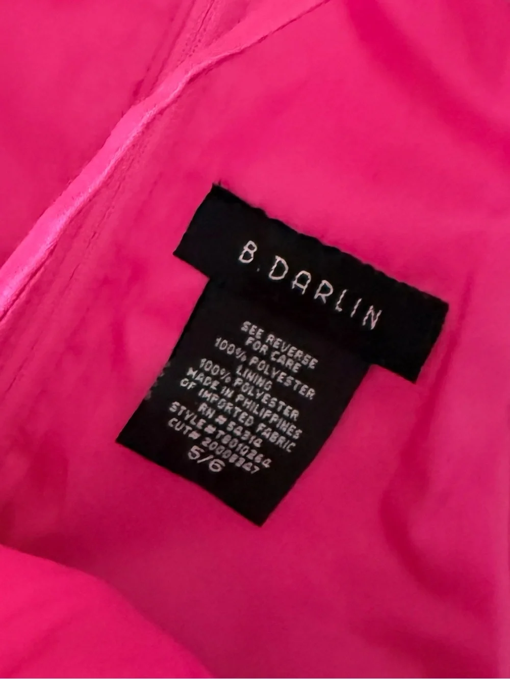 B Darlin Fit and Flare Hot Pink Mini Dress 5/6 - Picture 6 of 8
